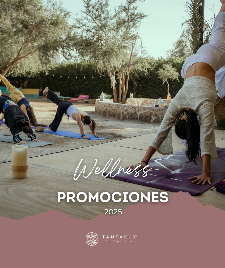 Wellness Experience en Tantakuy Hotel: alojamiento con terapias holísticas, tinajas, meditación y descanso en el desierto místico de Tarapacá.